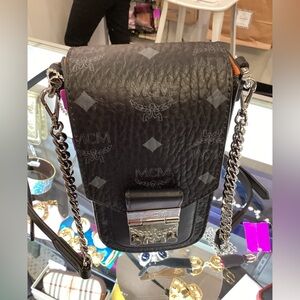 Pre Owned MGM Visetos Mini Patricia Phone Case Cross Body